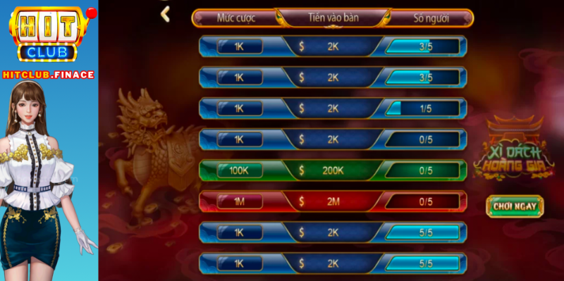 Thuật ngữ Xì dách HitClub