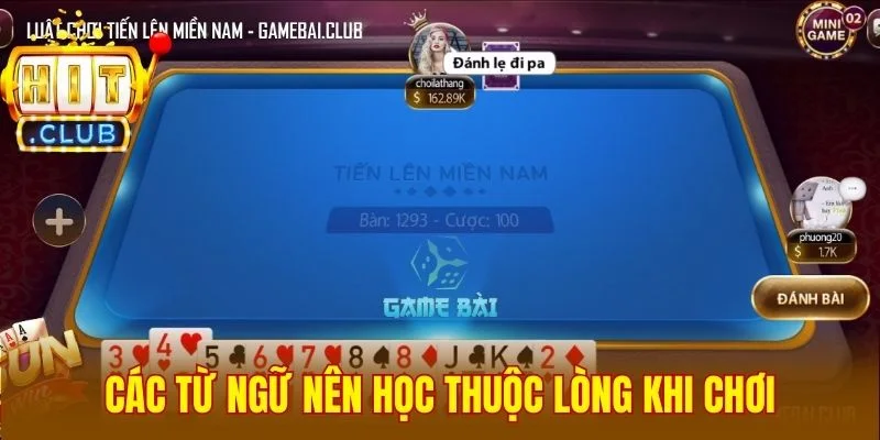 Các từ ngữ nên học thuộc lòng khi chơi